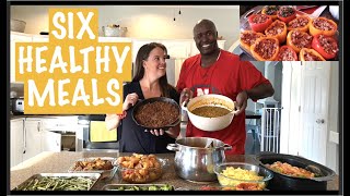 Meal Prepping SIX Healthy Meals for our Family of 12