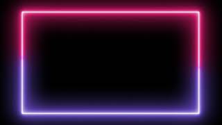 Neon 4K Lighting Frame | Neon Glowing Border Overlay | Neon Background Free Video | No Copyright