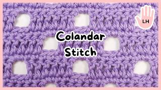 LEFT HANDED CROCHET: Colander Stitch | Beginner Friendly | Bella Coco
