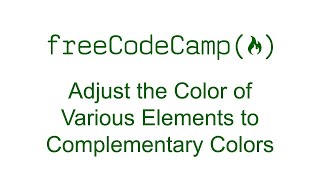Adjust the Color of Various Elements to Complementary Colors