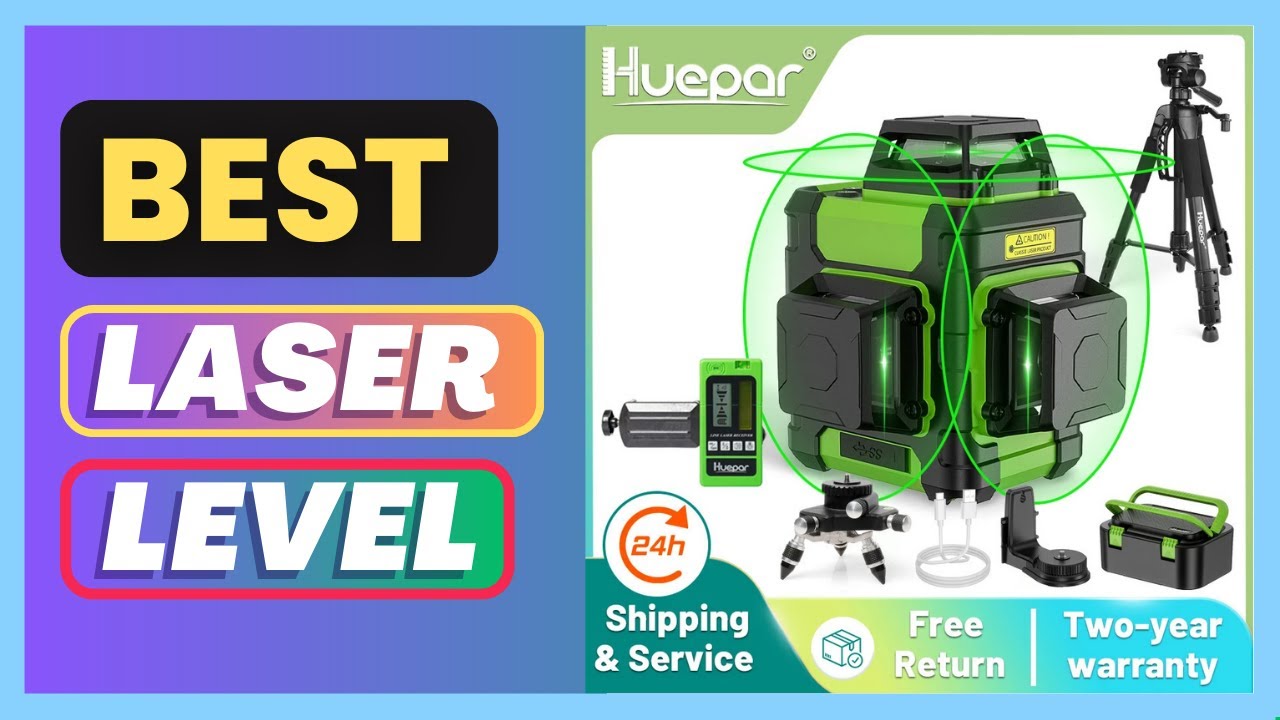 Best Huepar 3x360° Laser Level Green Beam 12 Lines Self-leveling