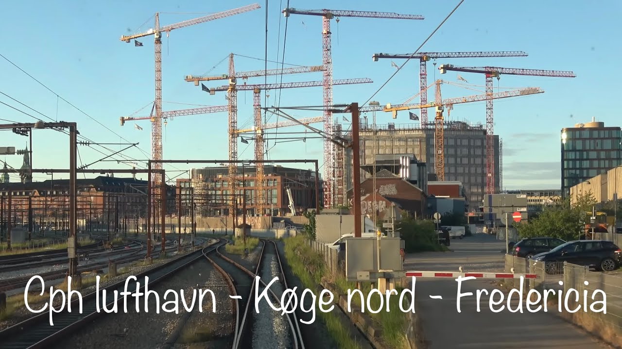 Führerstandsmitfahrt Dänemark 4K: CPH lufthavn - København H - Fredericia over Køge Nord med LYN81