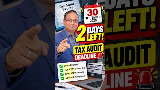 Tax Audit Deadline 30 September 2026...Only 2 Days Left! | Form 3CD AY 2026-27