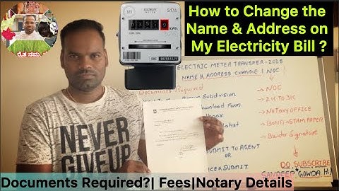 How To Change/Transfer Name & Address on Electricity Bill | #Electricityownershipchange | Documents?