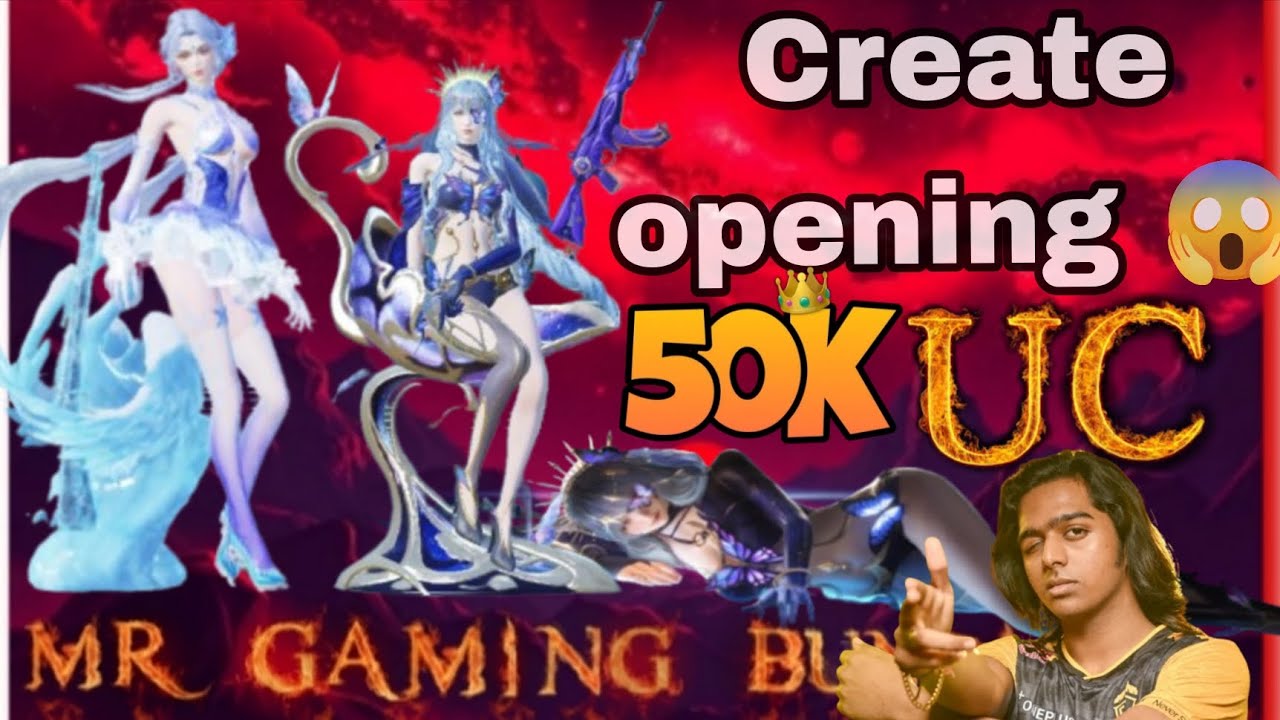 Shower gaming  50K uc  create opening😱😱😱 2 ultimate set open and super car give her girlfriend❤ 