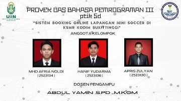 VIDEO DEMO BAHASA PEMROGRAMAN III (PHP/MYSQL)