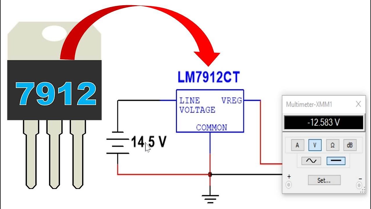 LM 7912  With simulation | Negative Regulator 