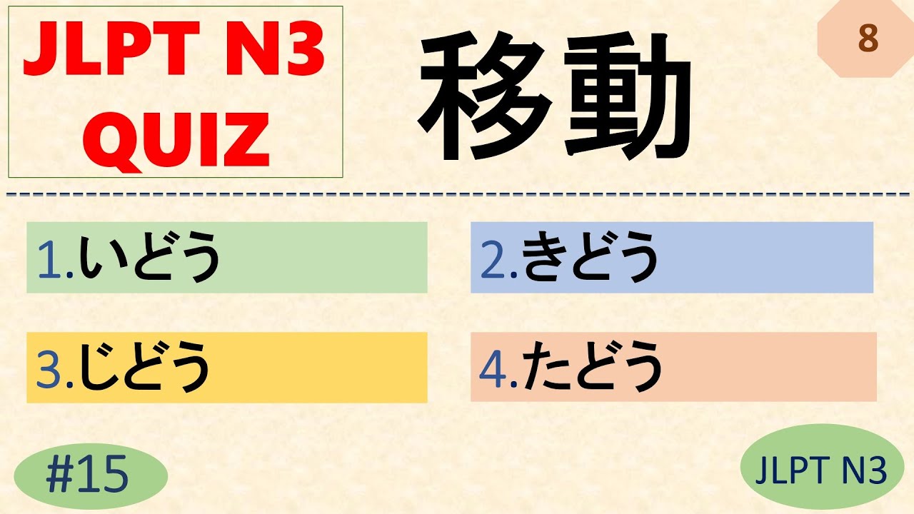 JLPT N3 Kanji Quiz [20 Multiple Choice Questions with Answers] | JLPT N3 Kanji | JLPT N3 Vocabulary