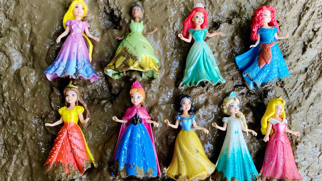 Satisfying ASMR Cleaning! Help Elsa, Anna & Ariel Get Clean Again