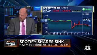 Cramer: Spotify is at a 'problematic crossroads,' not sure if I want to bet on CEO Daniel Ek