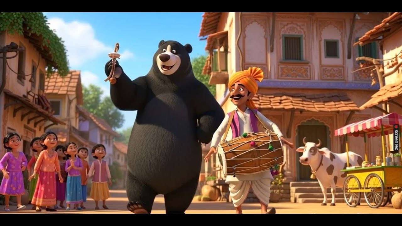 Kalu Madari Aaya  | Dum Dum Damru Baja | Funny Dancing Bear Song | Hindi Kids Rhyme | Nursery Rhymes