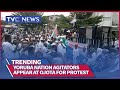 Watch yoruba nation agitators appear at ojota protest ground
