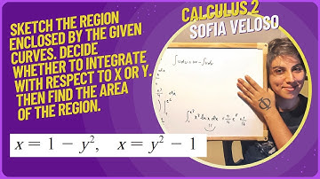 6.1.11Sketch the region.Decide whether to integrate with respect to x or y. x = 1 - y^2 x = y^2 -1