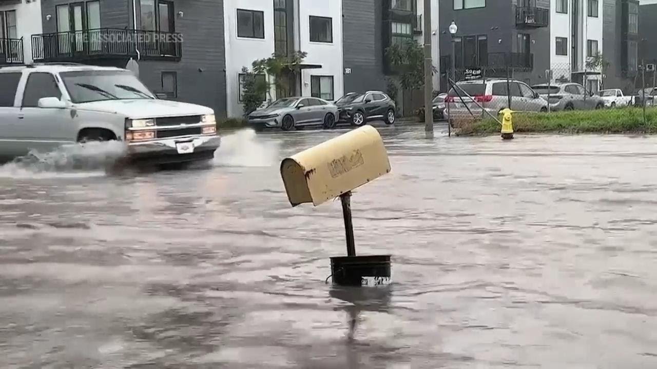 Floods hit California as state braces for storms - YouTube