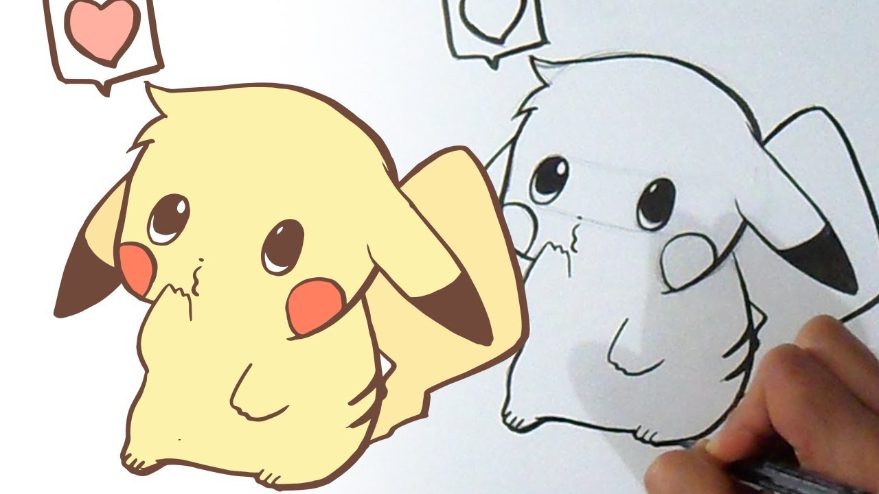 Cómo dibujar Pikachu Kawaii - youtube