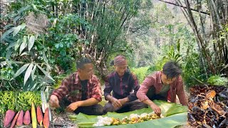 #collecting Riverside Vegetables 😍| Hunt Fish and Crabs | Cooked & Eat | @achenvlogs