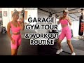 VLOG: garage gym tour, workout routine, prepping for online summer classes