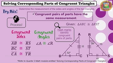 Q3,W4: Solving Corresponding Parts of Congruent Triangles (Example 1)