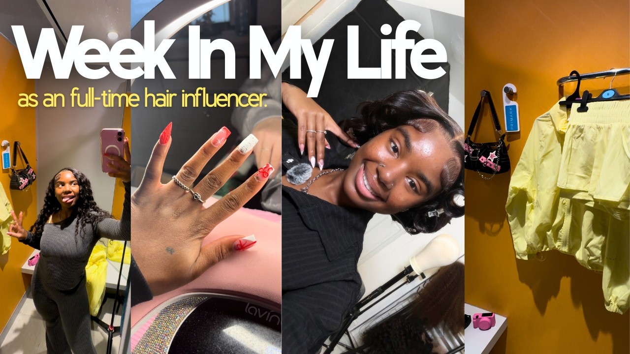 Week In My Life As A Hair Influencer 🎀 | 3 wigs✨, cleaning , shopping🛍️ , hauls ,  💅🏾, nails || xo