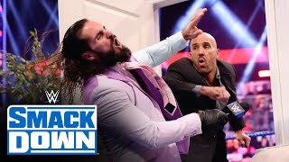 Seth Rollins And Cesaro Destroy The Ding Dong, Hello Set Smackdown, June 11, 2021