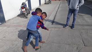 Little Boys Fighting For Kite