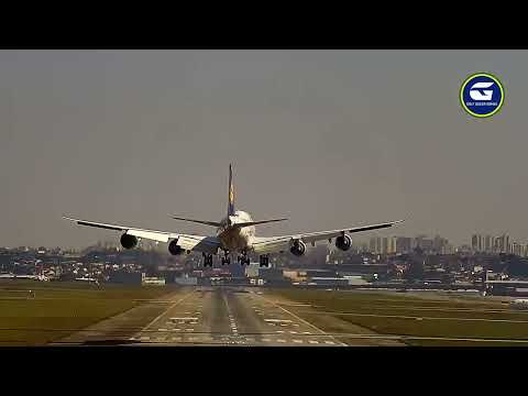 Boeing 747-8 da Lufthansa declara Mayday e alterna para Guarulhos após tentativas frustradas em Ezeiza