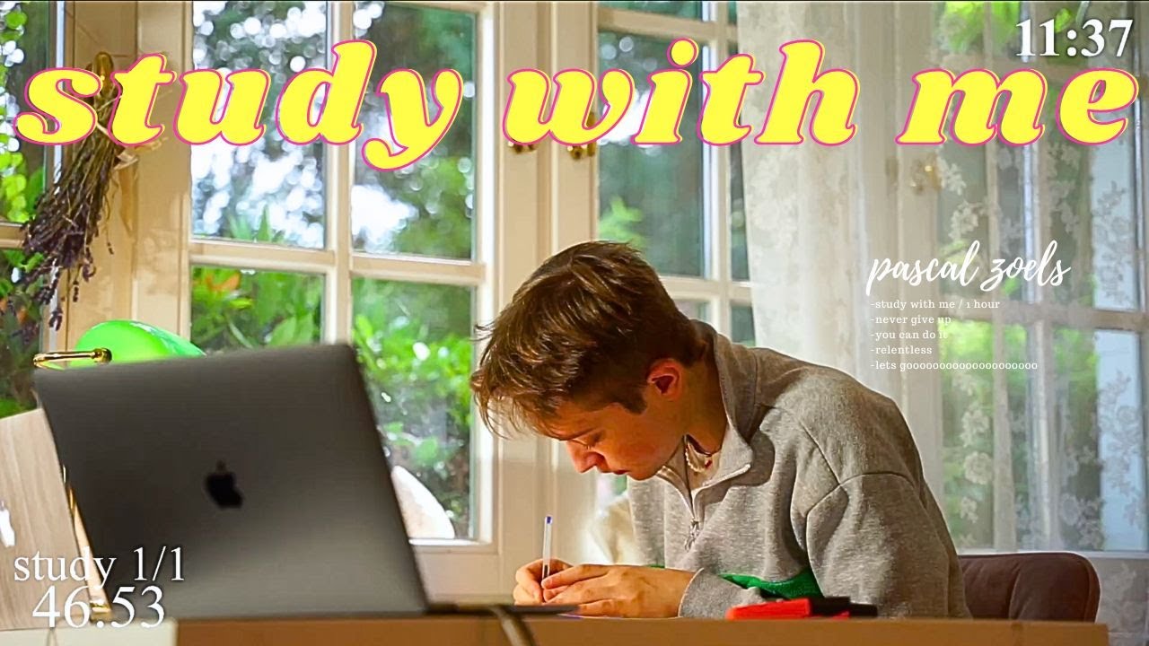 1-HOUR STUDY AMBIENCE 📚🎹 piano sounds / TIMER / Stay Motivated