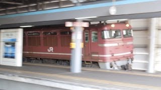 貨物列車 EF81 726号機［富］牽引 3097レ 日本海縦貫線（北陸本線） 高速通過　福井駅