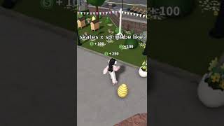 testing the roller skates hack! #bloxburg #roblox #shorts #easter