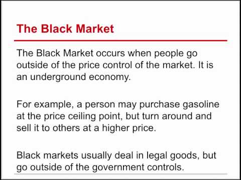 Economics The Black Market