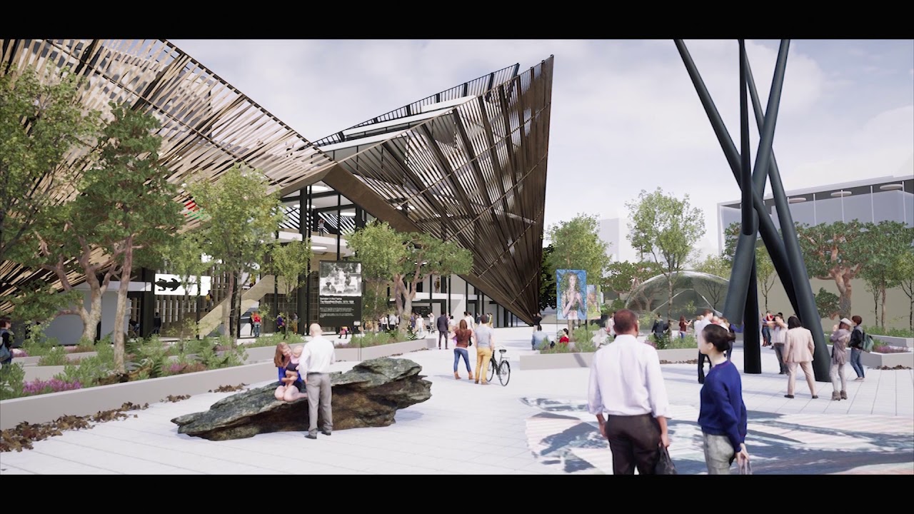 Architect's impression of the new Swindon Museum and Art Gallery - YouTube