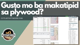Gusto Mo Ba Makatipid Sa Plywood? Cutlist Optimizer