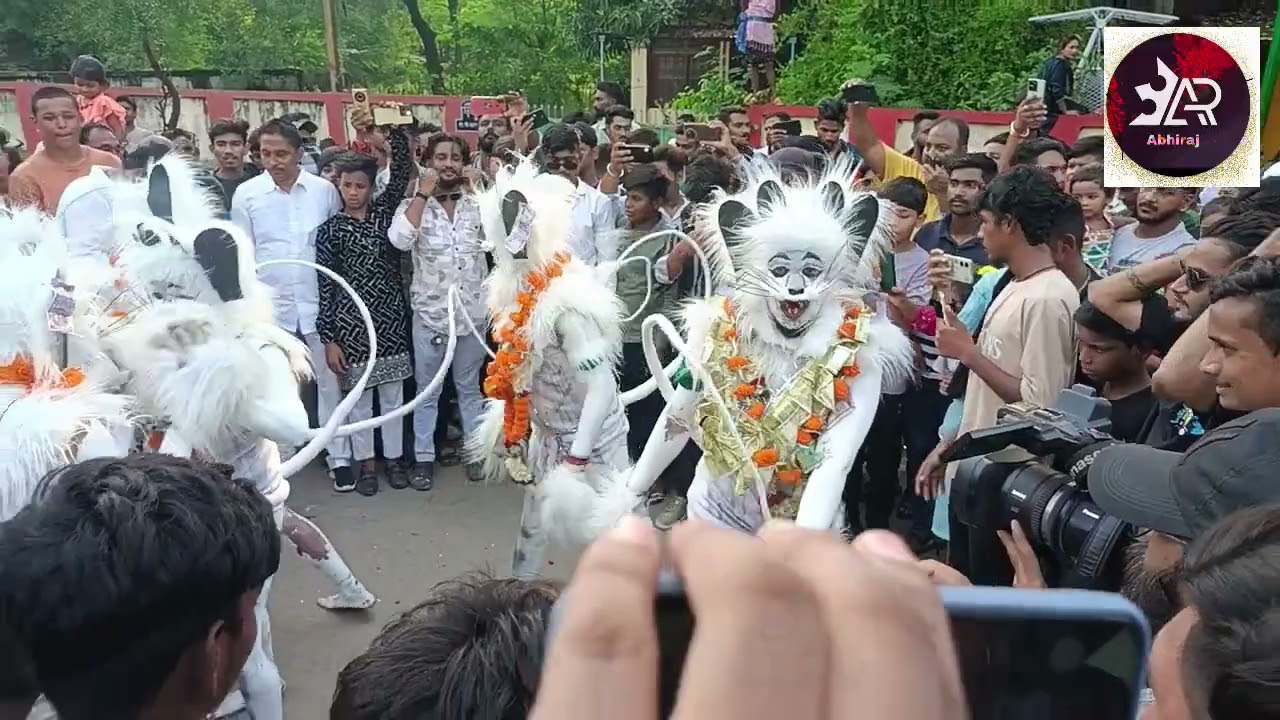 Aabir & group mohharam 9 tarikh Sher dance... Bilaspur king nyaaydhani Dhumal group ...