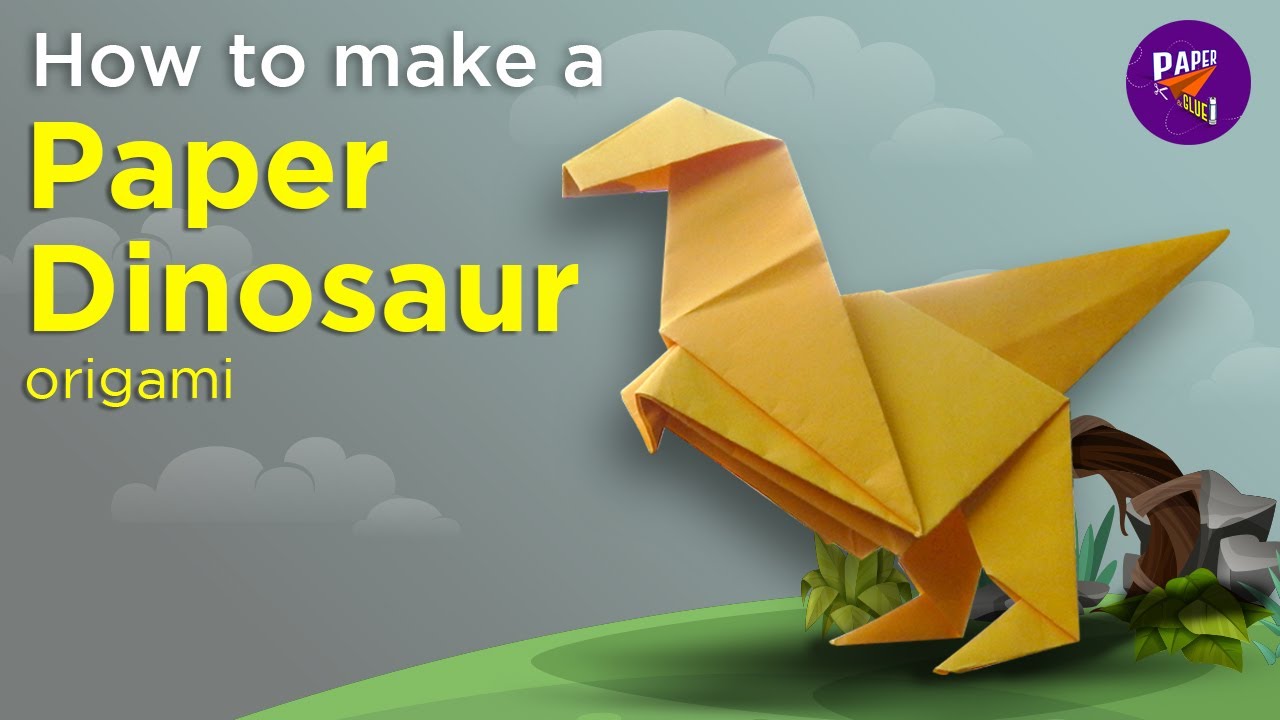 How to make a paper dinosaur | Paper and Glue | Origami Dinosaur