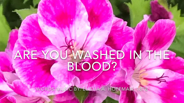 Are You Washed in the Blood?