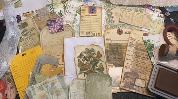 DIY Ephemera for junk journal / tags, journal cards, collage