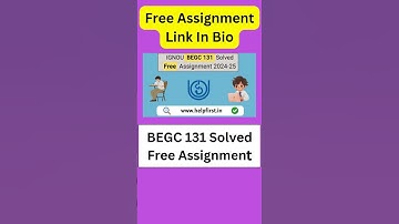 IGNOU BEGC 131 Solved Free Assignment 2024-25