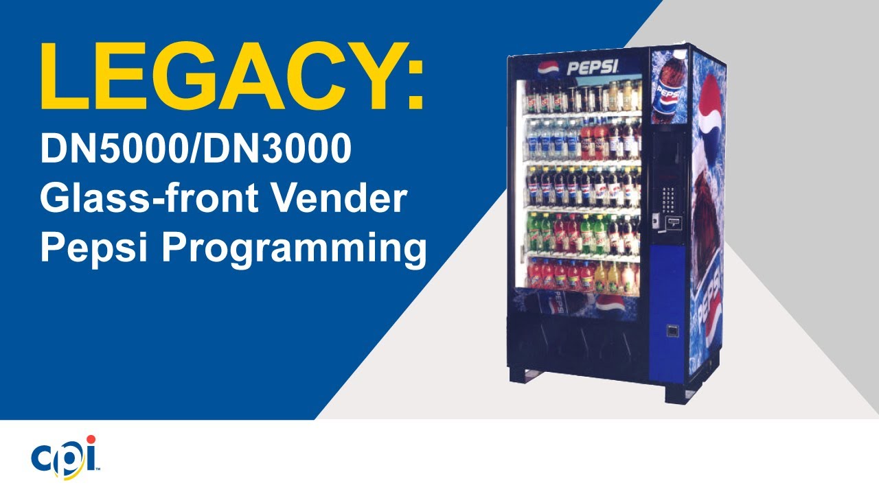 Pepsi Glass front Vender Programming - YouTube