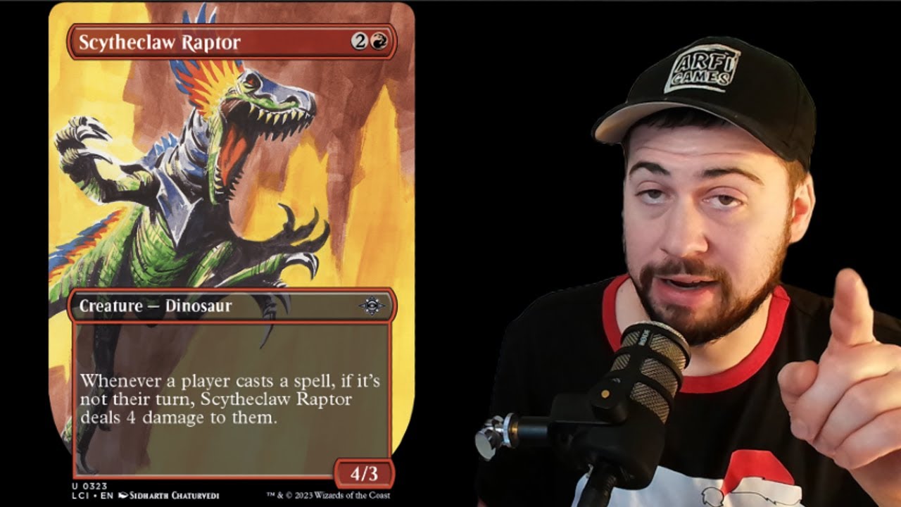 Review of Scytheclaw Raptor! How to use it! MtG Dinosaurs - YouTube