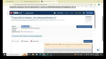 Excel 2021 In Practice Ch 5 Advanced Project 5-7|SIMnet Assignment Excel |Ch 5 Advanced Project 5-7