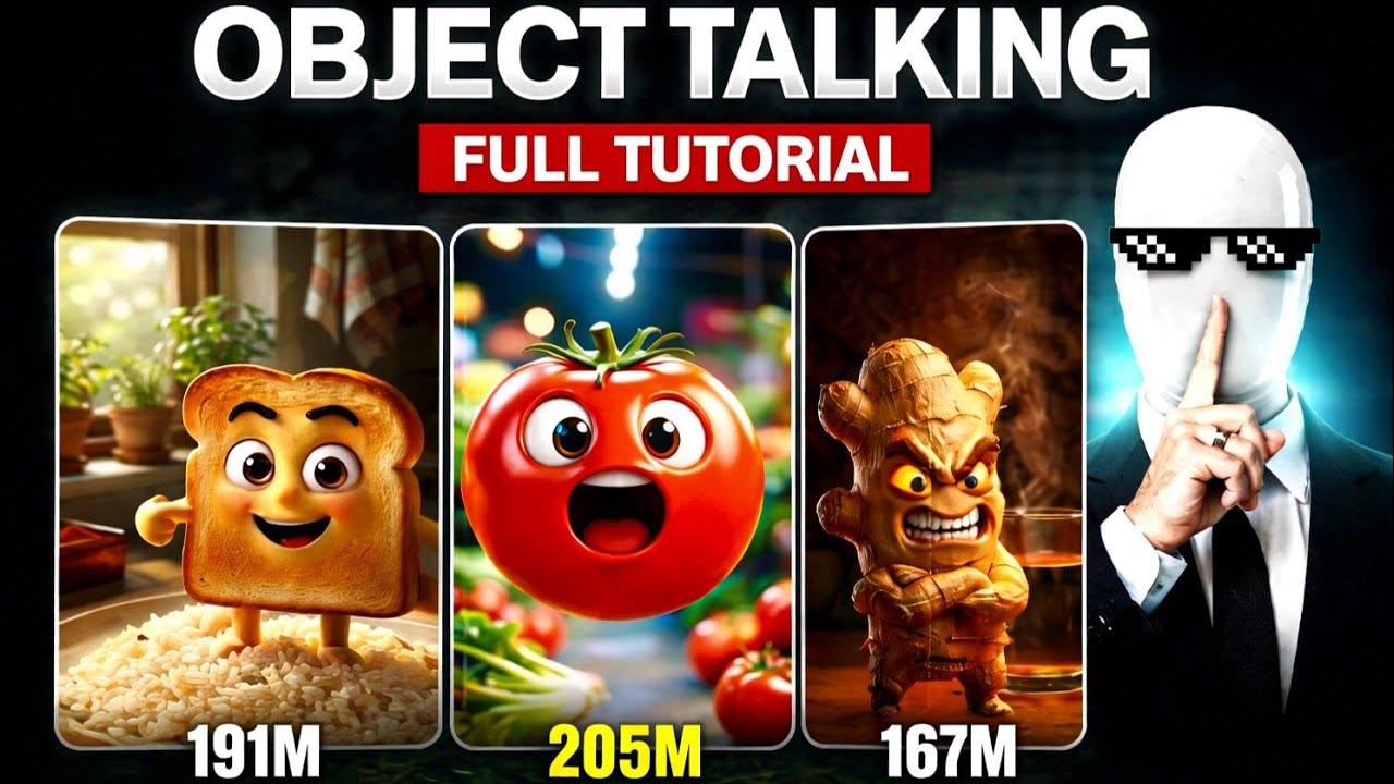 Talking Food Viral AI Trend 😱 | How To Make Object Talking Videos (Step ...