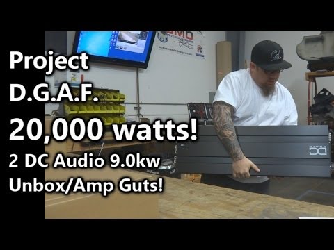  20 000  Watts  2 DC Audio 9 0kw Amplifiers  Unbox Amp  Guts 