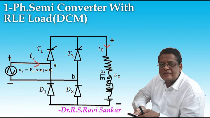 1-Ph. Full Wave Semi Converter With RLE Load  (DCM)