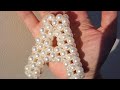 حروف انجليزي بالخرز طريقة عمل حرفA بالخرز بطريقة سهلة English Letters With Beads 