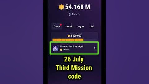 TapSwap Code Today | If I Started From Scratch Again TapSwap Code | TapSwap 26 July Mission Code