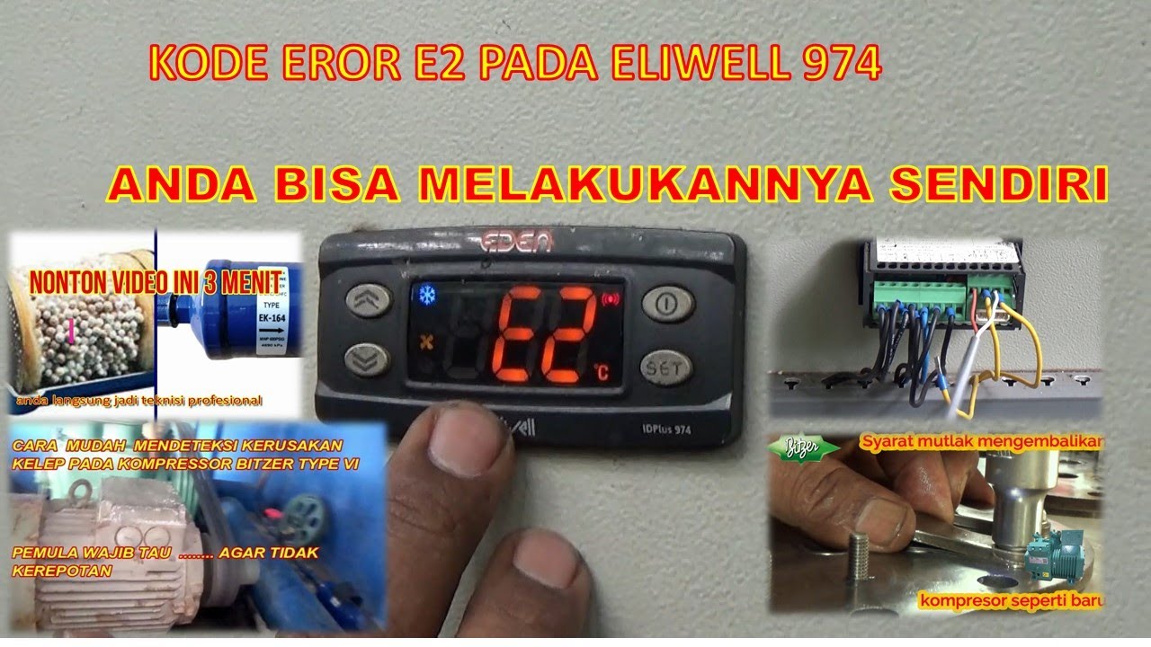 KODE ERORR E2 PADA tutorial penggantian sensor ELIWELL@eliwel 974 - YouTube
