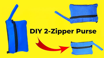 DIY 2-Zipper Purse | Easy & Stylish Sewing Tutorial #shorts