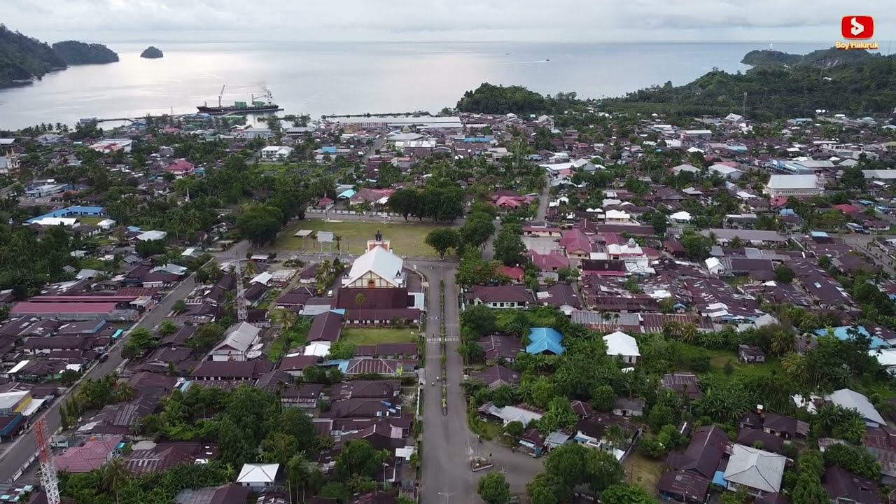 SUASANA PAGI DI KOTA SERUI DARI KETINGGIAN || DRONE DJI MINI SE