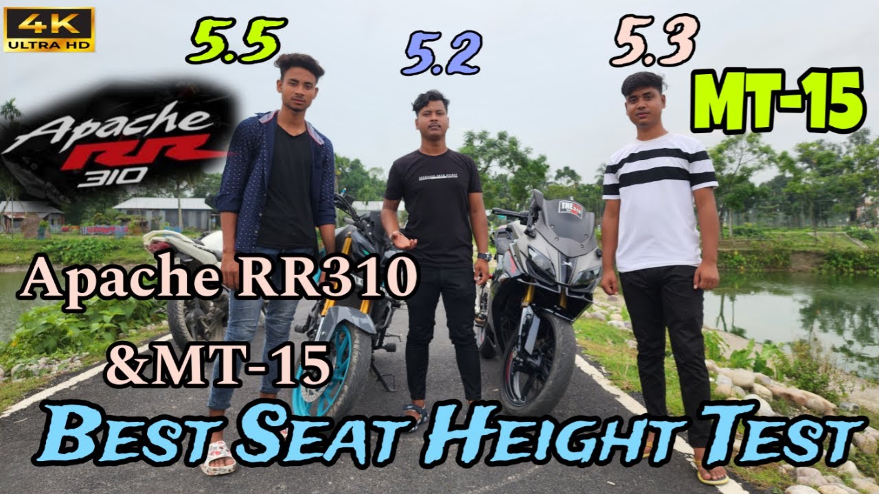 Maximum Seat Height For Apache RR310 Bs6 & Yahama MT-15 Bs6 //SEAT HEIGHT FOR RR310 & MT-15 ...