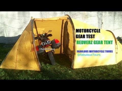 Motorcycle Touring & Camping Gear Redverz Tent Test Review  Fabulous Motorcycle Tours